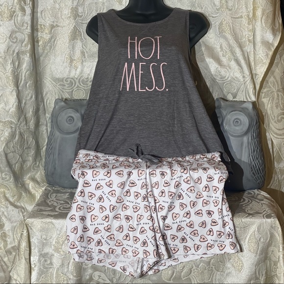 Rae Dunn Intimates & Sleepwear Rae Dunn Hot Mess Pajama Set Large